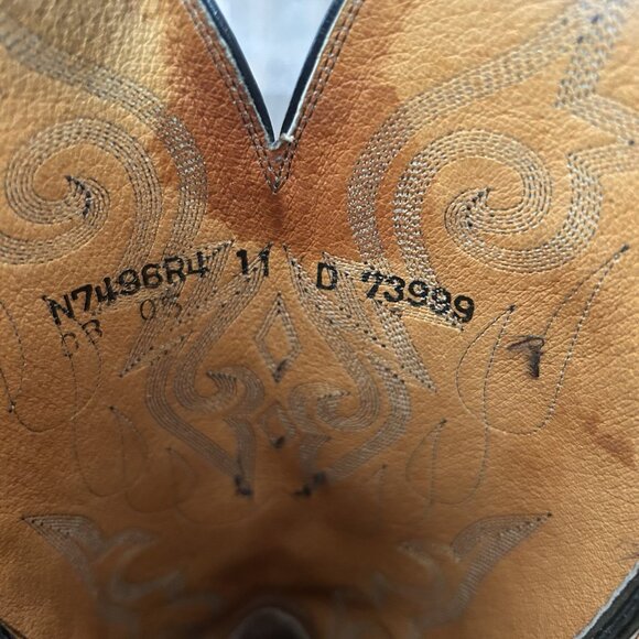 Lucchese 1883 Black N7496R4 Western Cowboy Boots Mens 11 D - Picture 5 of 12